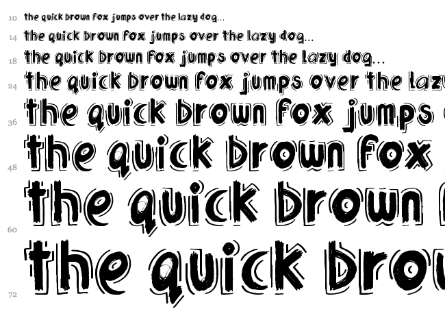 Urban Jungle font waterfall